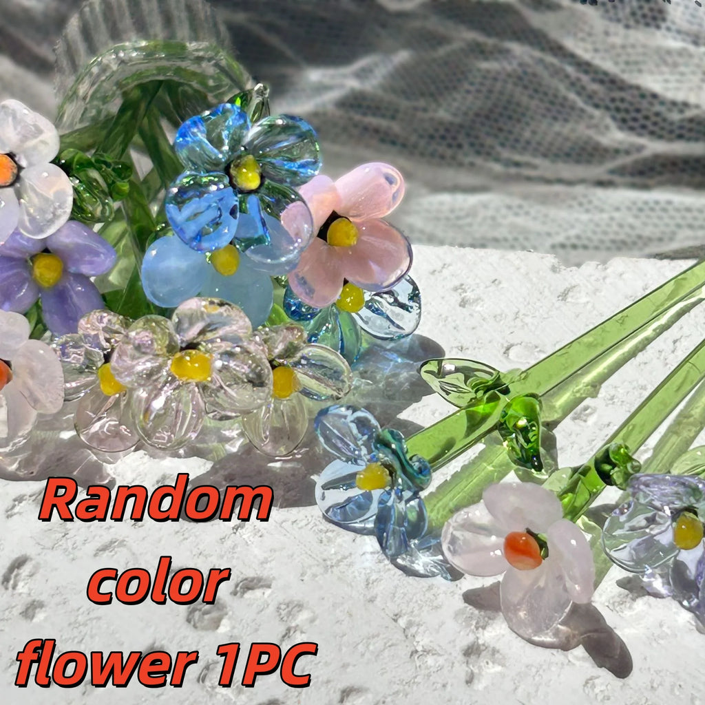 Hand-Blown Glass Flower Arrangement