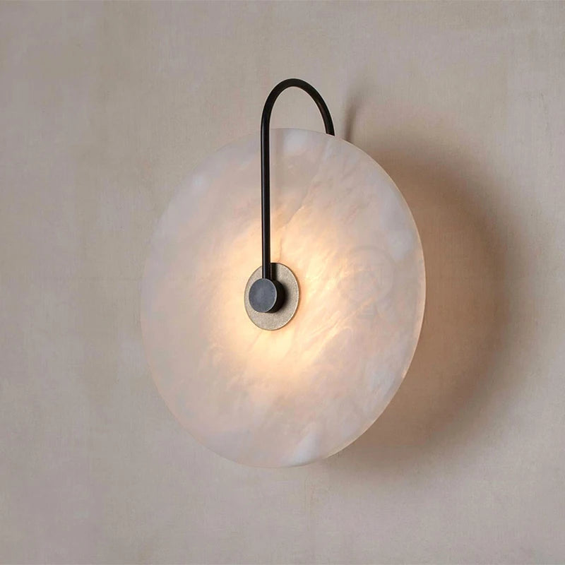 Circular Marble LED Wall Light