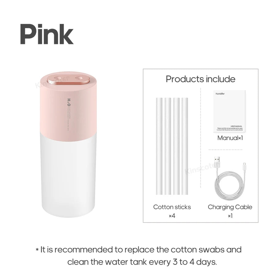 300ml Rechargeable Ultrasonic Humidifier