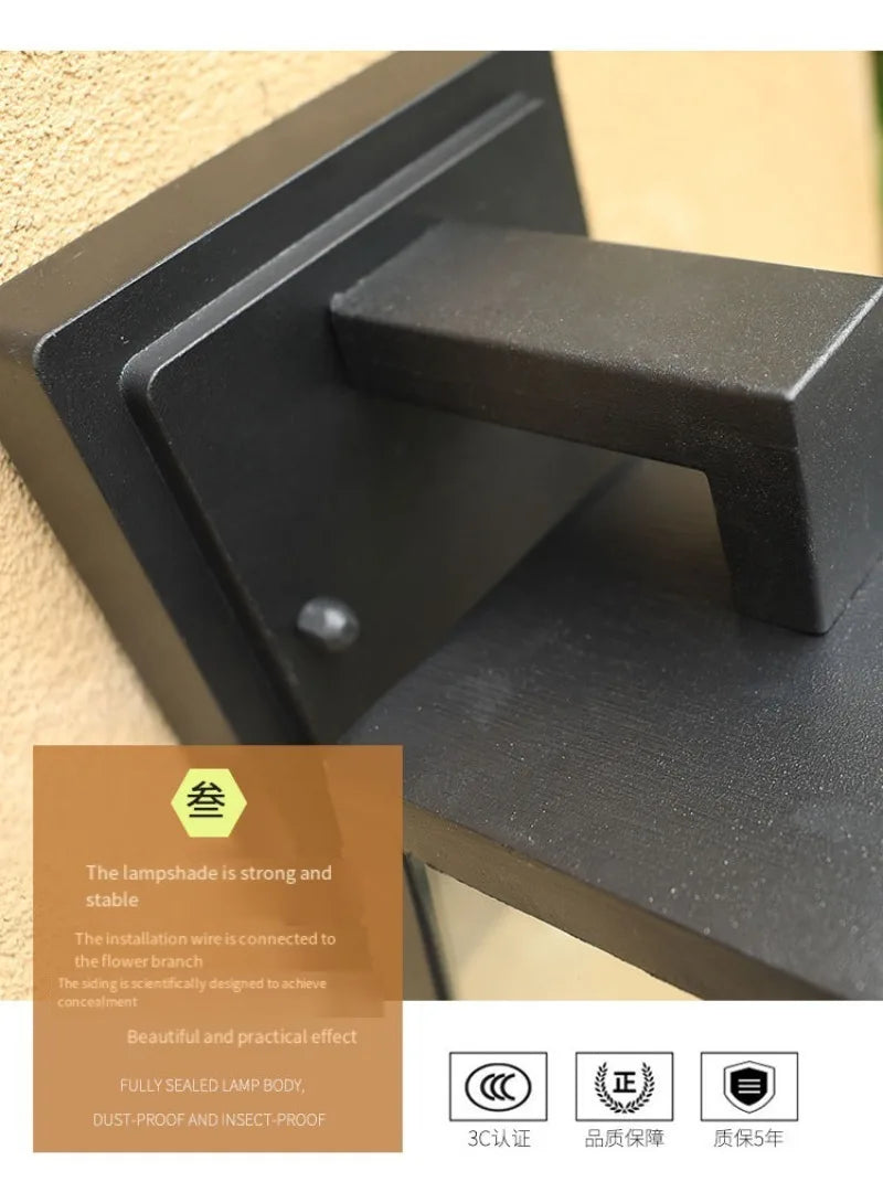 European-Style Waterproof Outdoor Wall Lamp