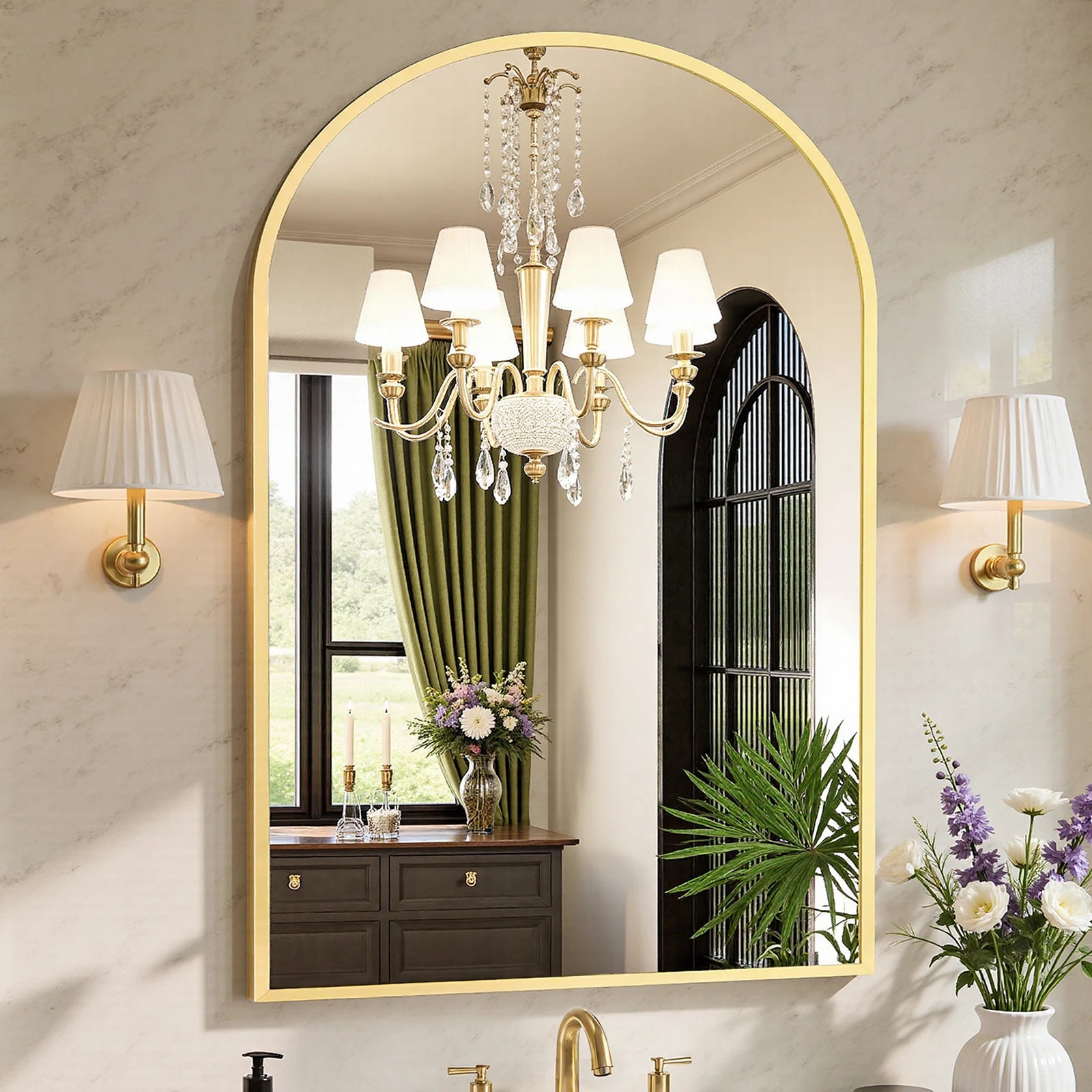 Arched Bathroom Wall Mirror