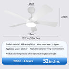 Black Remote-Control Ceiling Fan Light