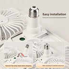 Remote-Control Adjustable Ceiling Fan with Light