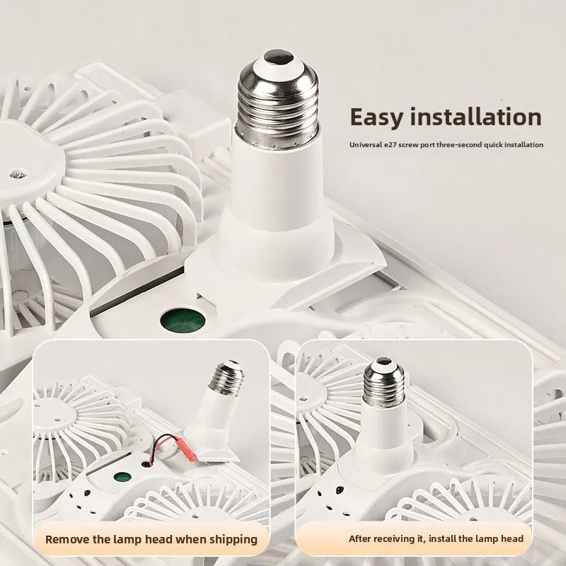 Remote-Control Adjustable Ceiling Fan with Light