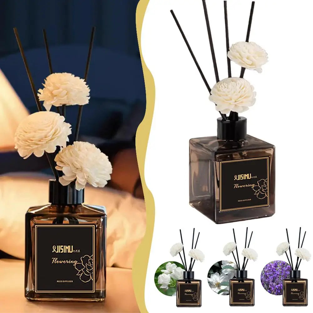 Reed Diffuser Set For Bathroom Air Fresheners,Jasmine Scented Oil Diffuser With Sticks,Aromatherapy Oil Reed Diffuser Home Decor