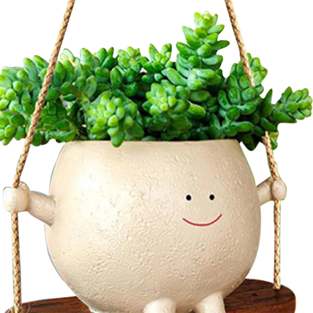 Wall-Hanging Cartoon Head Planter