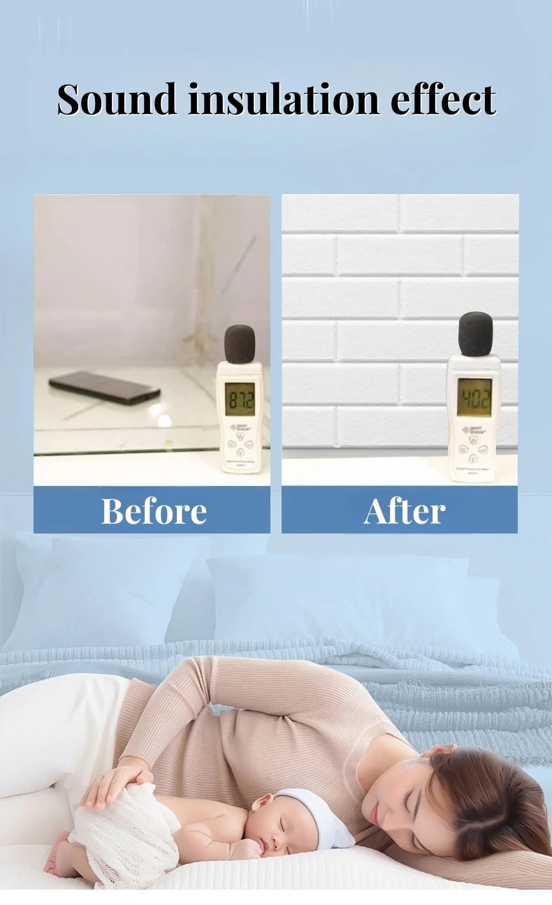Faux-Brick Self-Adhesive Acoustic Panels