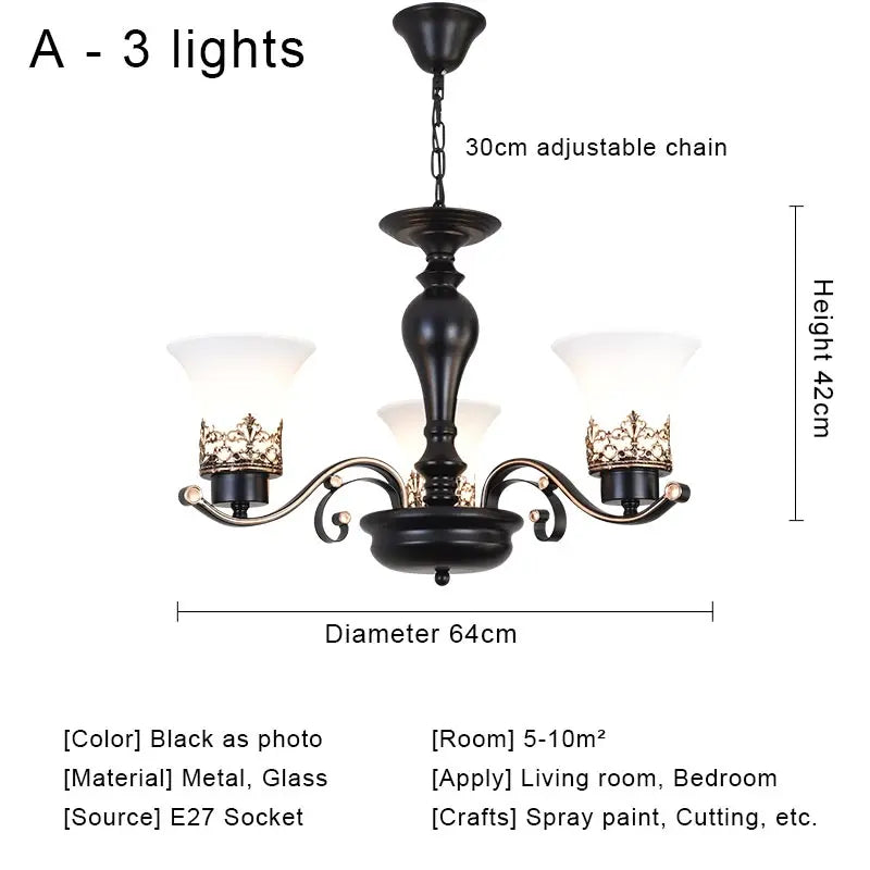 Glass Vintage Chandelier