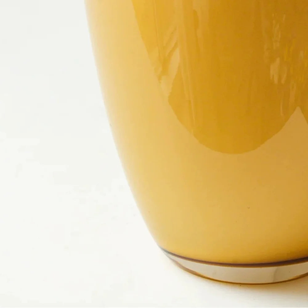 Bee Accent Glazed Glass Vase