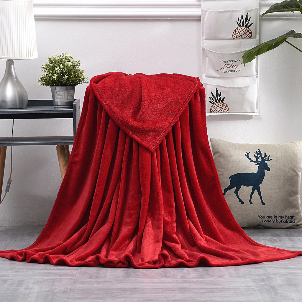 Coral Fleece Throw Blanket