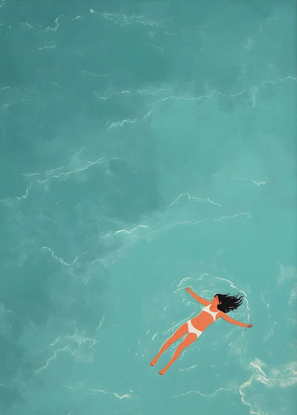 Summer Poolside Canvas Wall Art