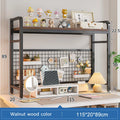 Grid Bookshelf Computer Desk