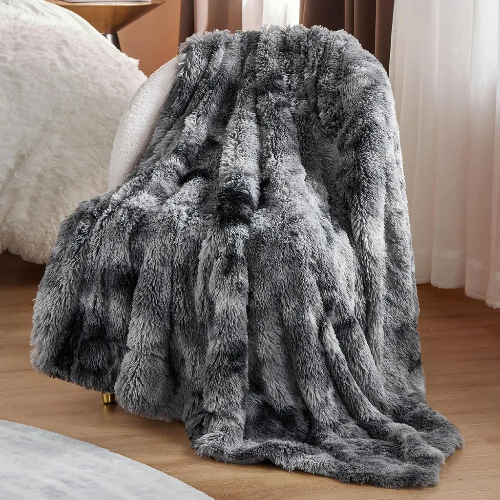 Plush Faux-Fur Sherpa Throw Blanket — WESTMERE