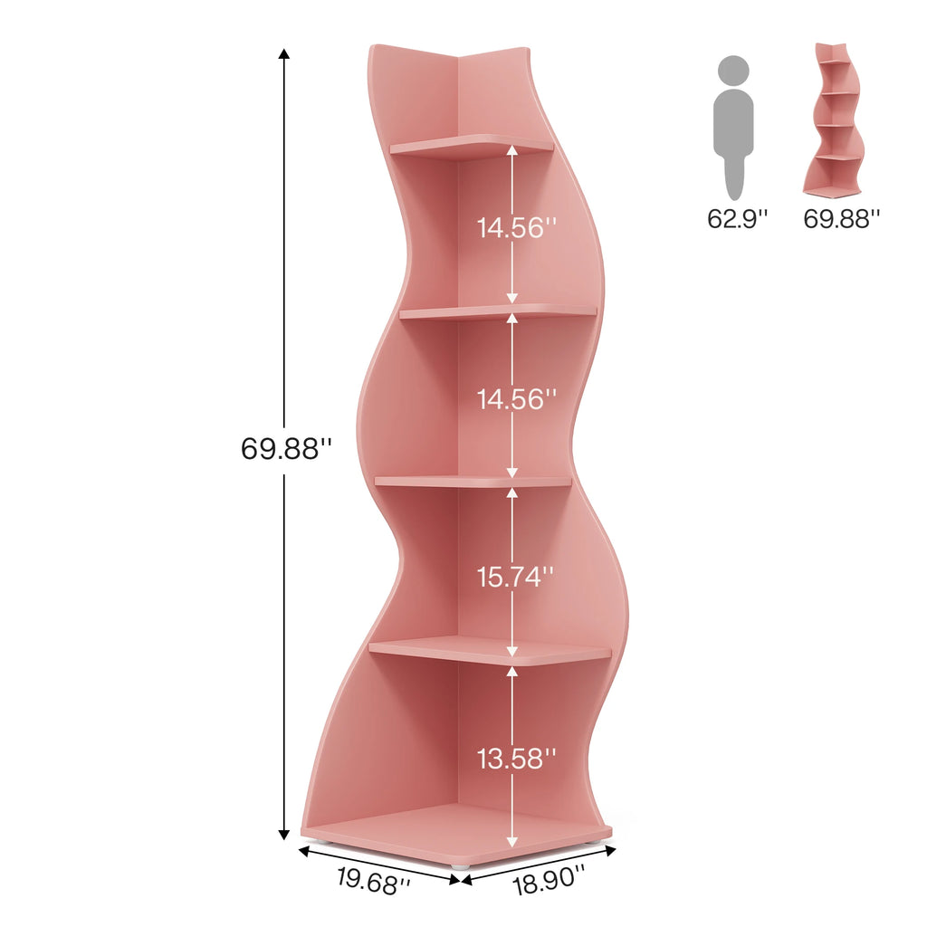 5-Tier Corner Bookshelf