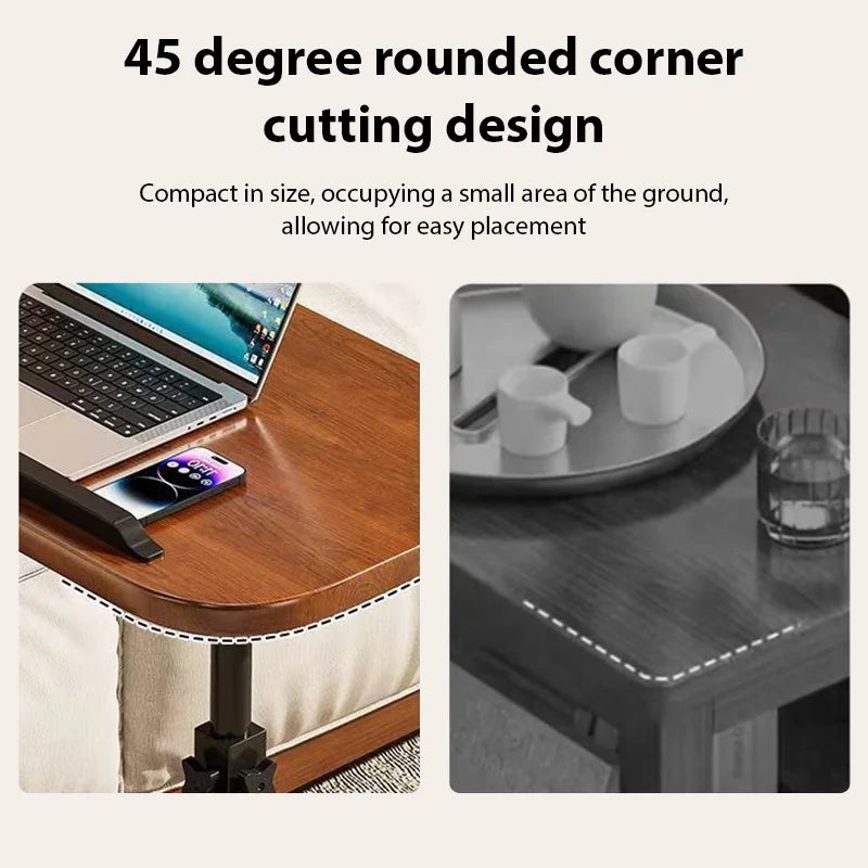 Adjustable C-Shaped Sofa Table