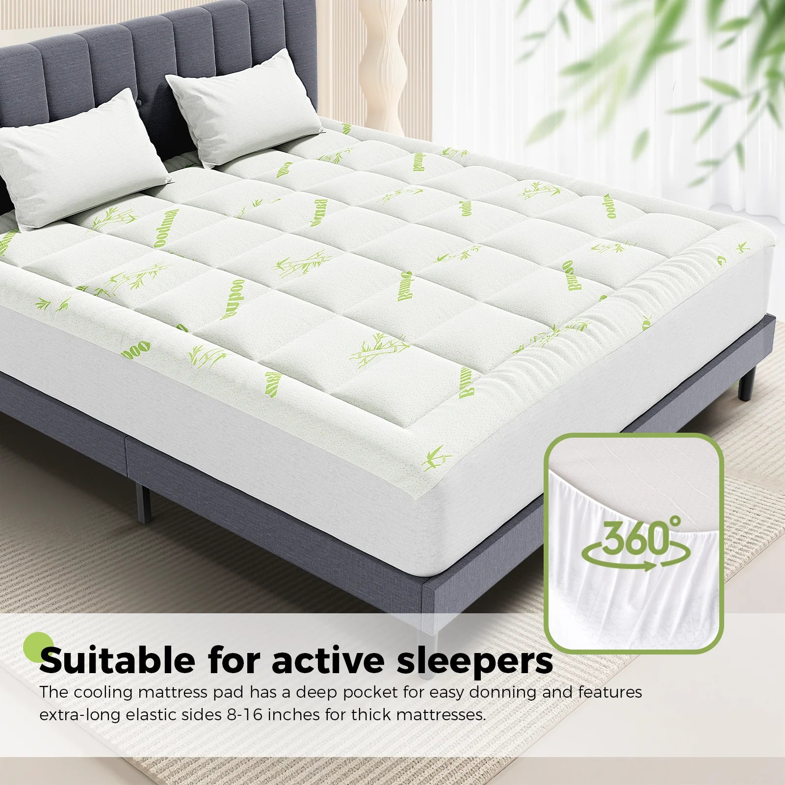 Bamboo Plush Mattress Topper