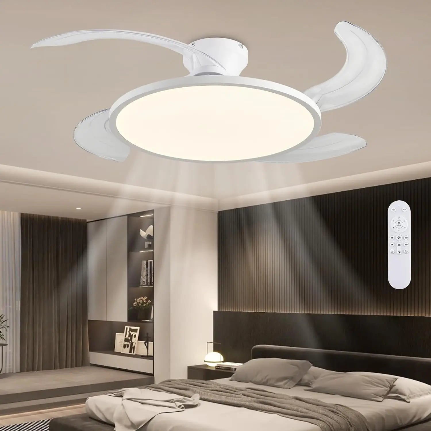 Invisible LED Ceiling Fan with Light