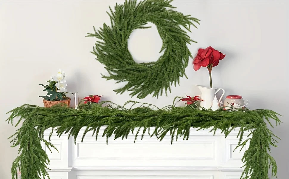 Classic Real-Touch Norfolk Pine Garland