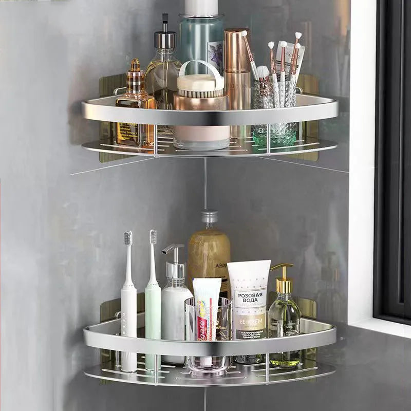 No-Drill Corner Shower Shelf