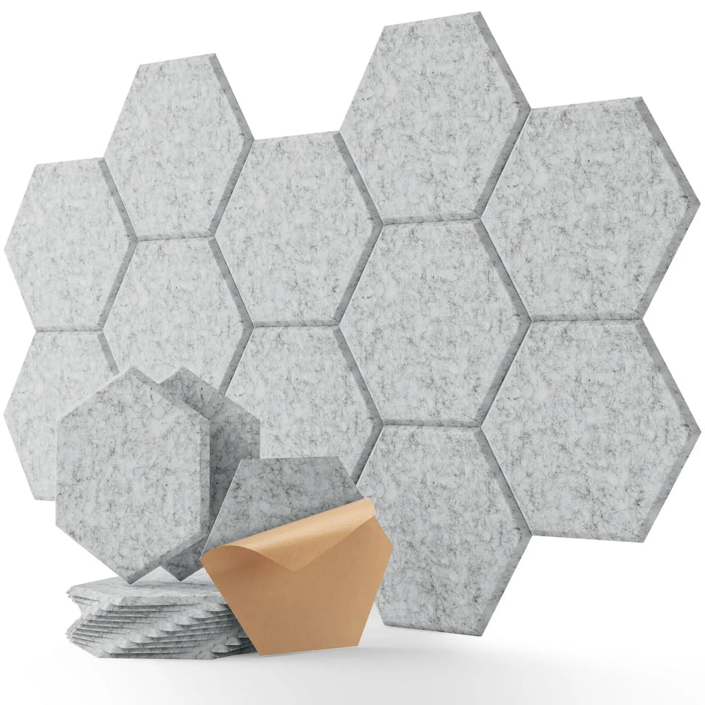 18-Pack Hexagonal Self-Adhesive Acoustic Panels