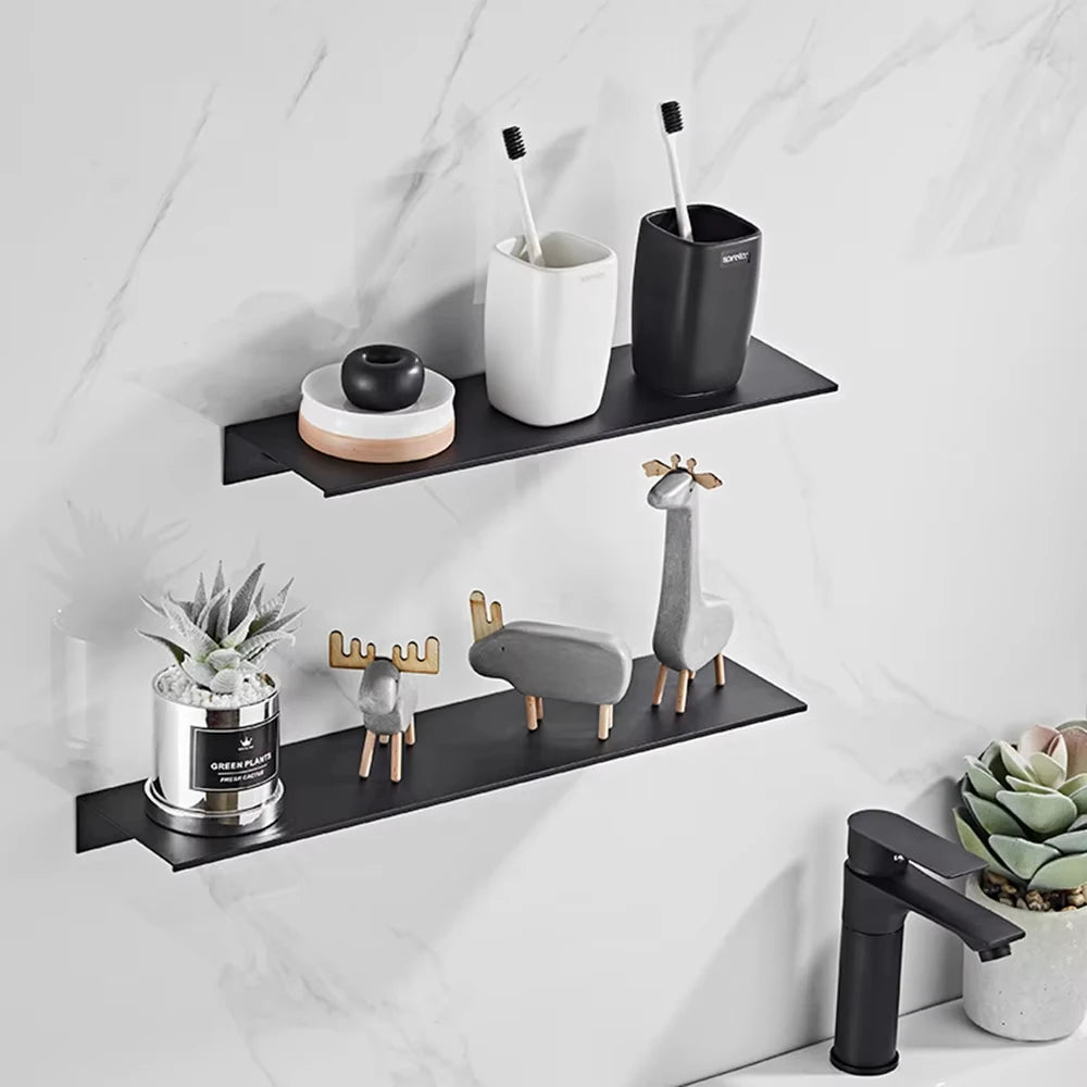 Wall-Mounted Aluminum Bathroom Shelf