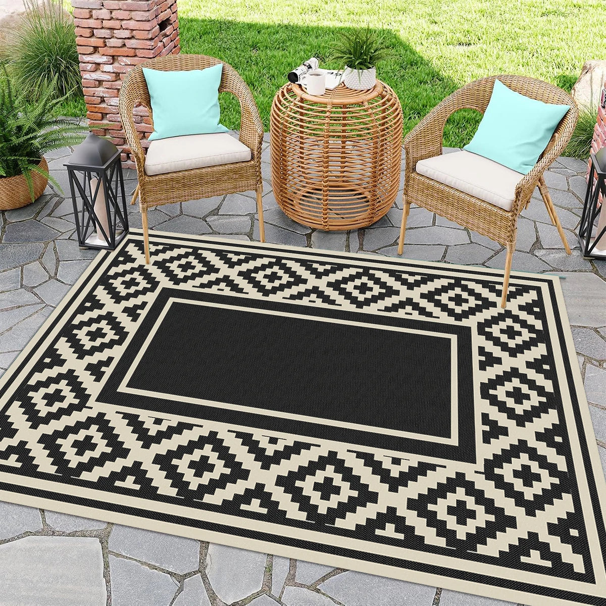 Reversible Woven Patio Rug