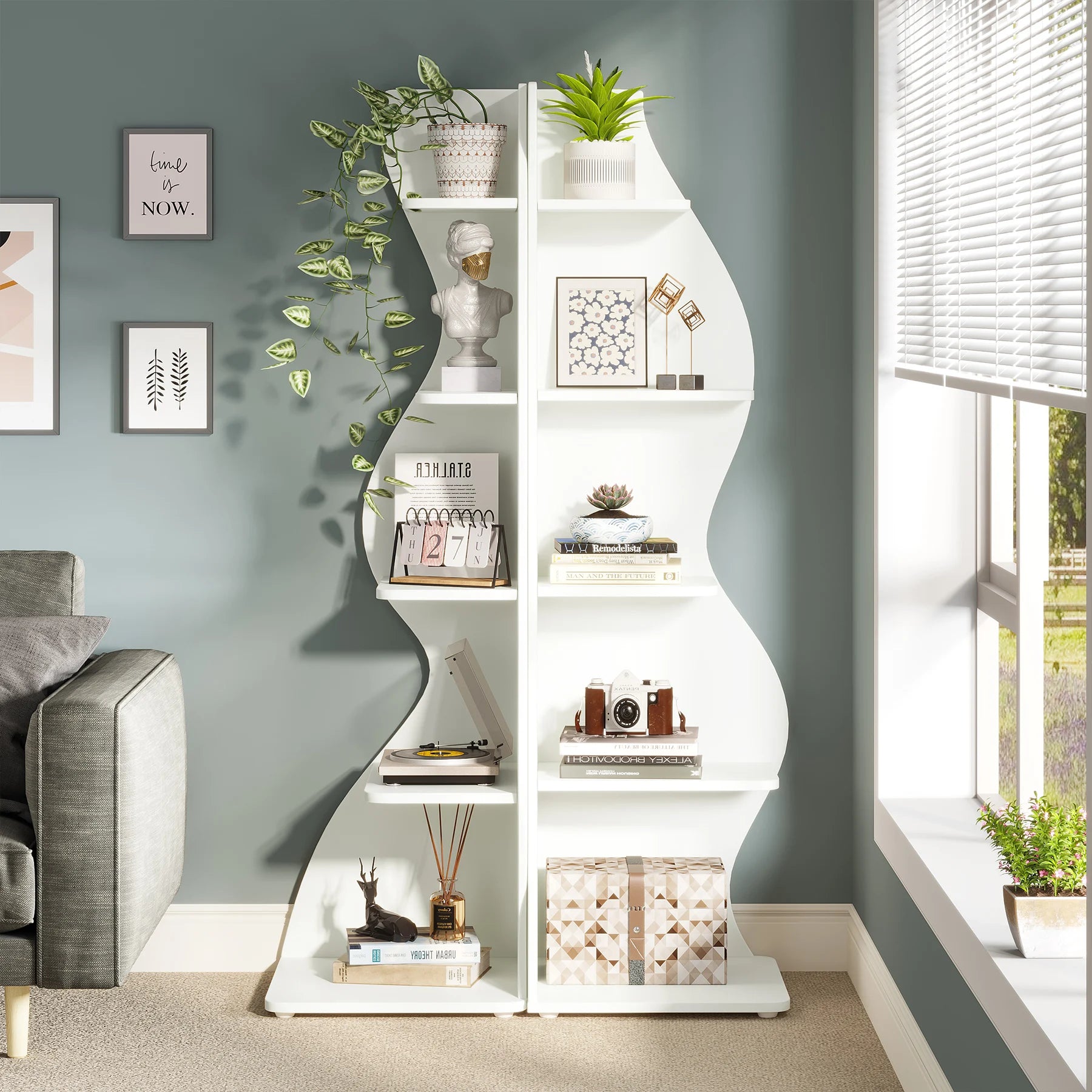 5-Tier Corner Bookshelf