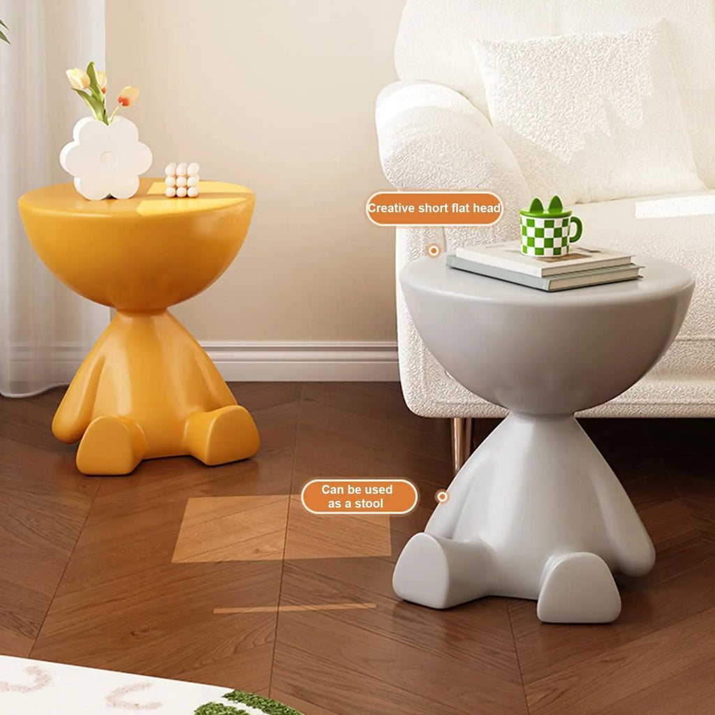 CreamFlat Round Side Table