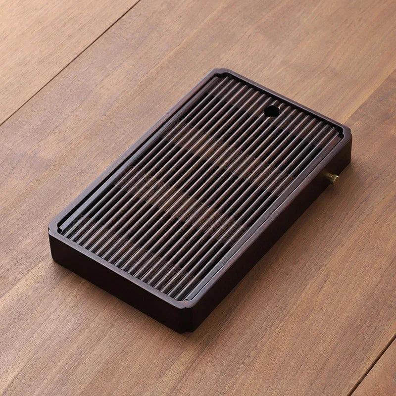Bamboo Tea Tray Chinese Kung Fu Tea Tray Gongfu Tea Table Tool with Water Storage Drainage Household Filter for Home Office