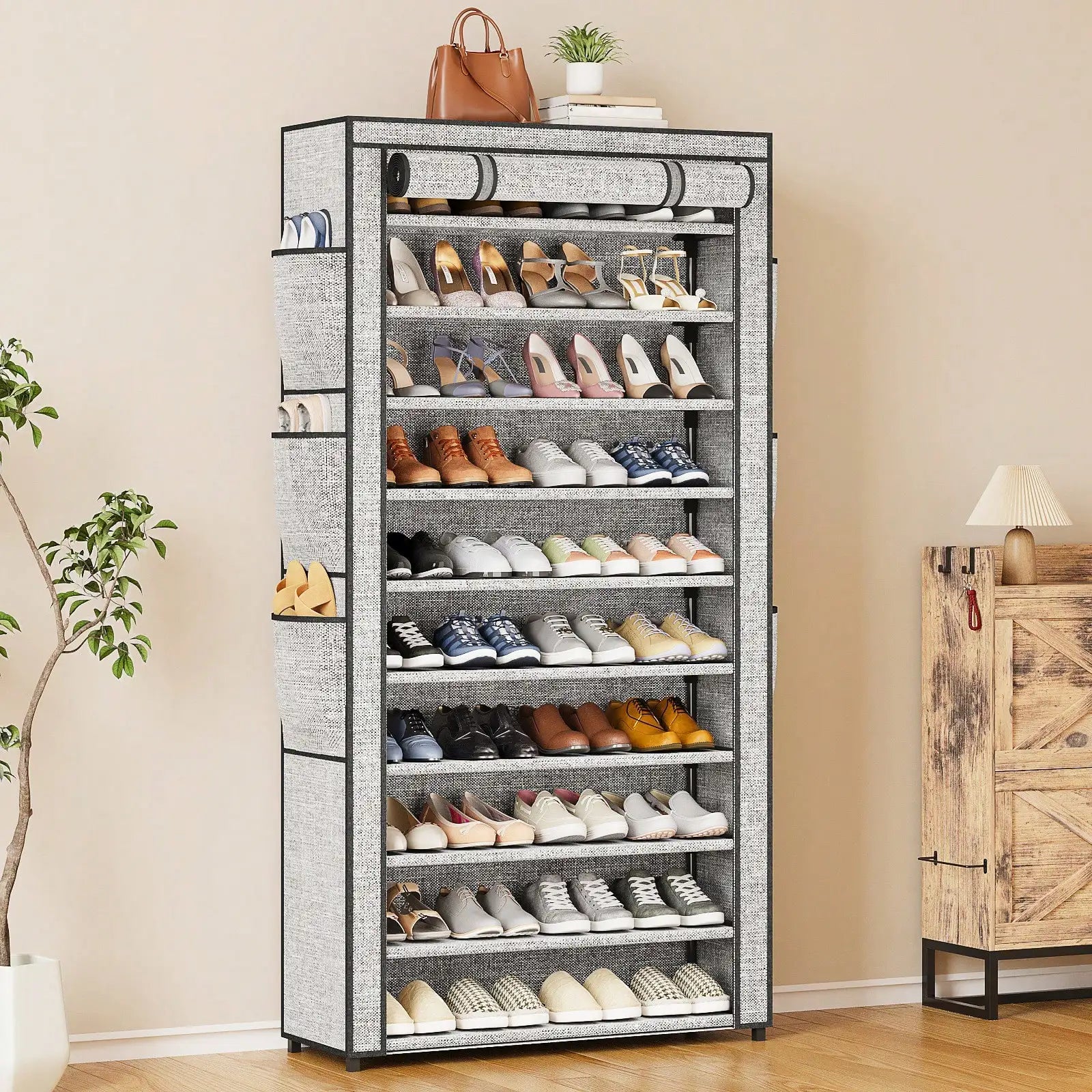 10-Tier Shoe Storage Cabinet