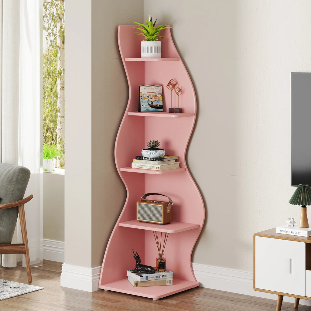 5-Tier Corner Bookshelf