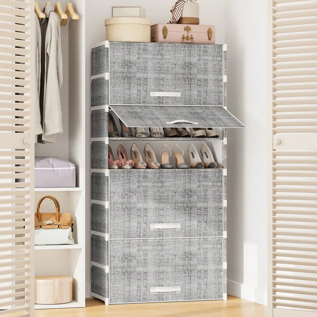 9-Tier Dustproof Shoe Storage Cabinet