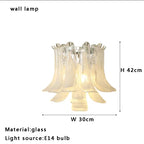 Murano Petal Glass Dimmable Chandelier