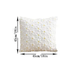 Bunny Bow & Daisy Plush Pillow Cover