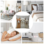 Alpaca Farmhouse Throw Pillow Cover