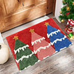 Gingerbread & Santa Christmas Door Mat