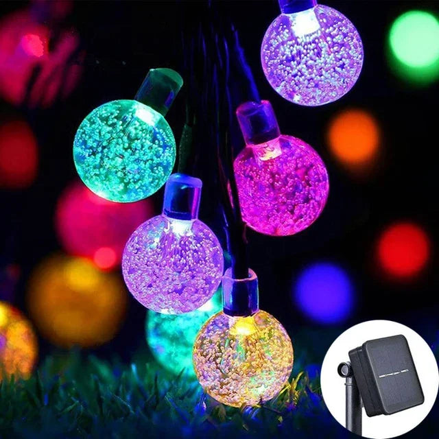 Crystal Solar Waterproof Outdoor String Lights