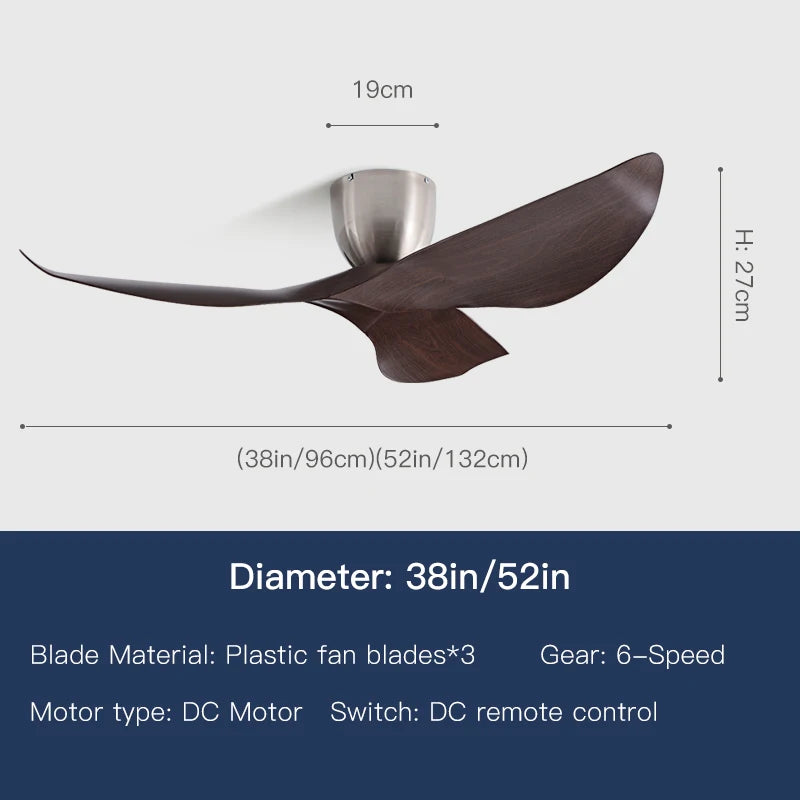 Vintage Industrial Three-Blade Ceiling Fan