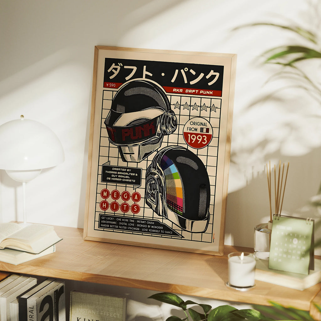 Retro Music Helmet Wall Art