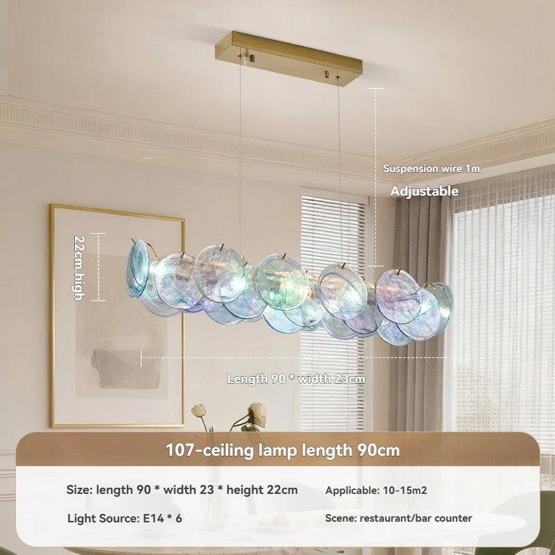 Murano-Style Blue Luxury Glass Chandelier