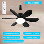 20-40w Smart Remote-Control LED Ceiling Fan with Light