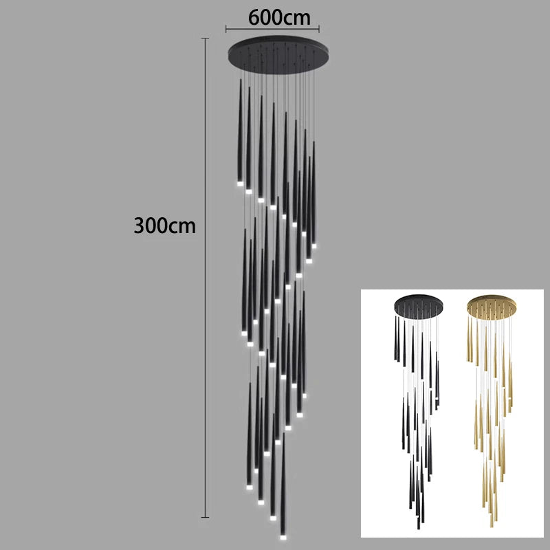 Modern Staircase LED Chandelier