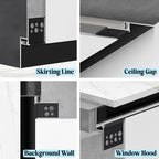 1m Ultra Narrow Shadow Gap LED Aluminum Profile Recessed