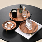 Round Wooden Serving & Display Tray
