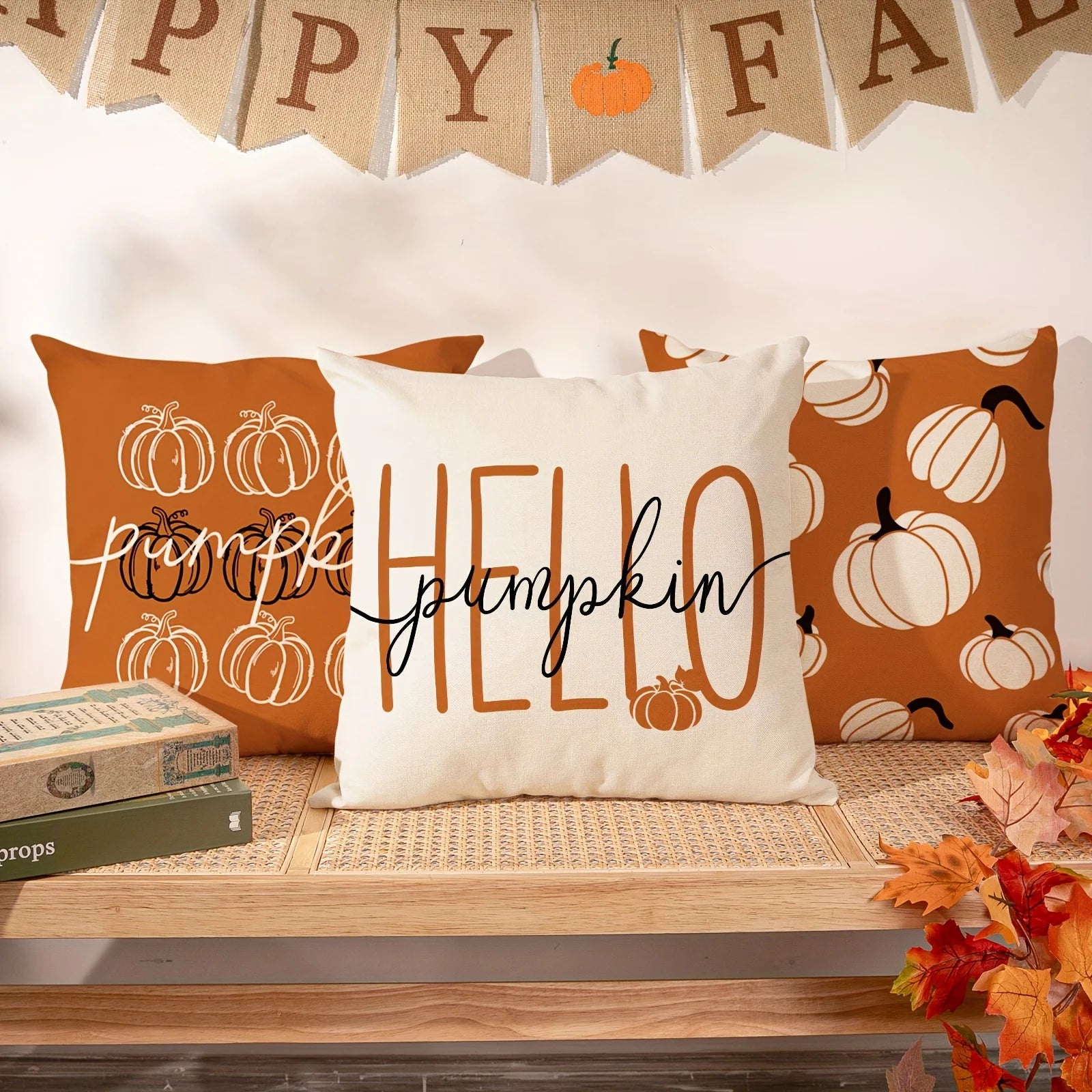 Vintage Pumpkin Fall Pillow Covers