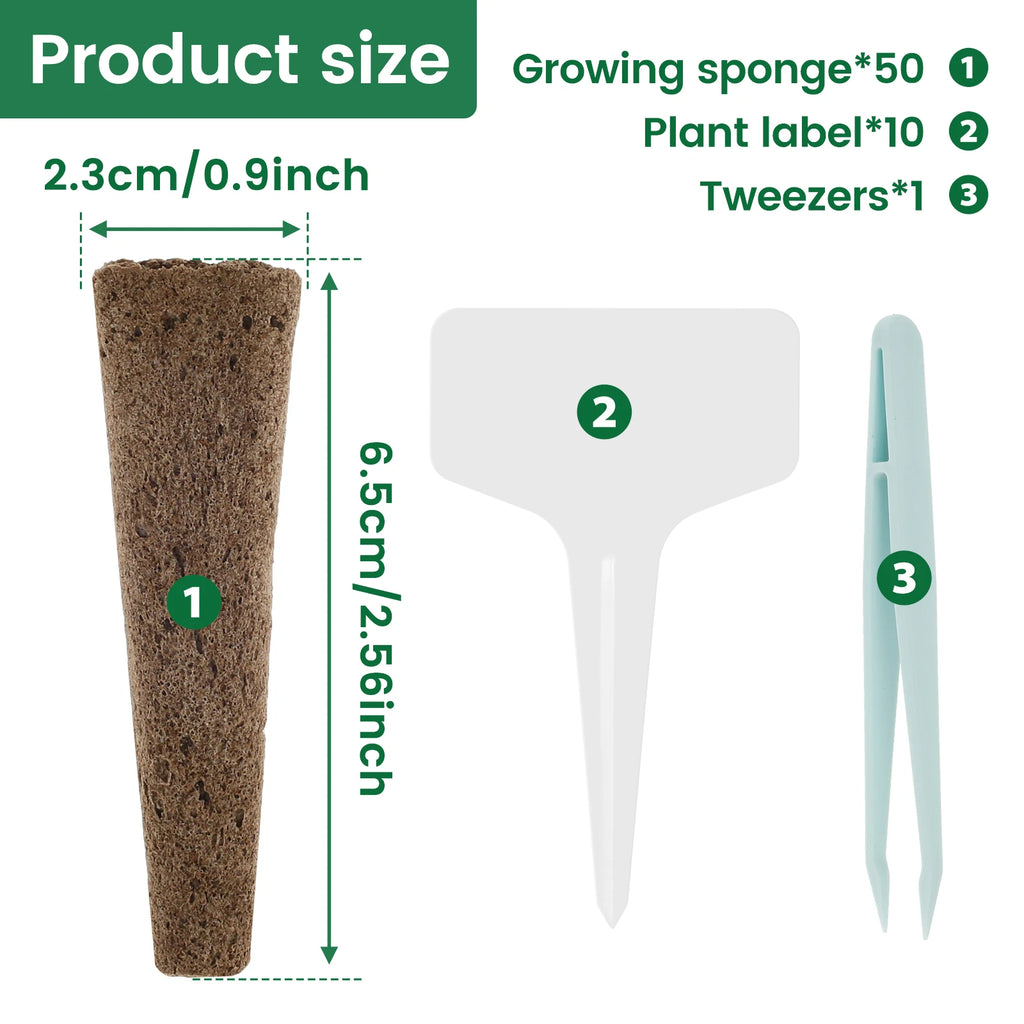 Hydroponic Seed Grow Sponge Kit