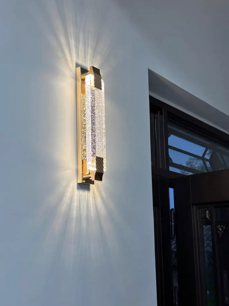 LuxeGlow Crystal Wall Sconce