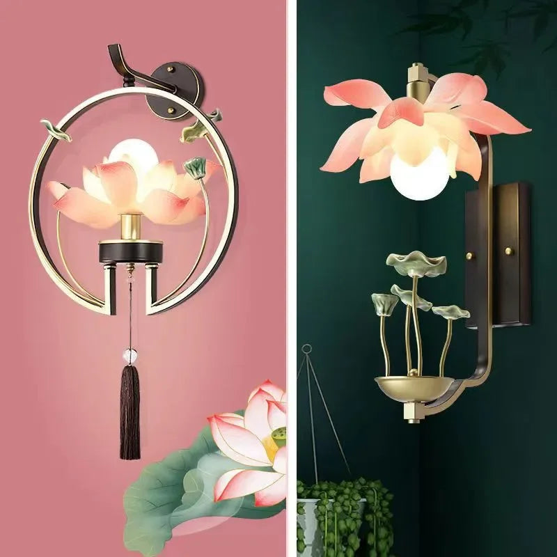 LotusGlow Artistic Wall Lamp