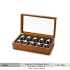 Oirlv 10 Grids Watch Box Wooden Jewelry Box Watch Organizer Case Men Women Mechanical Watchs Storage Case Wristwatch Display Box