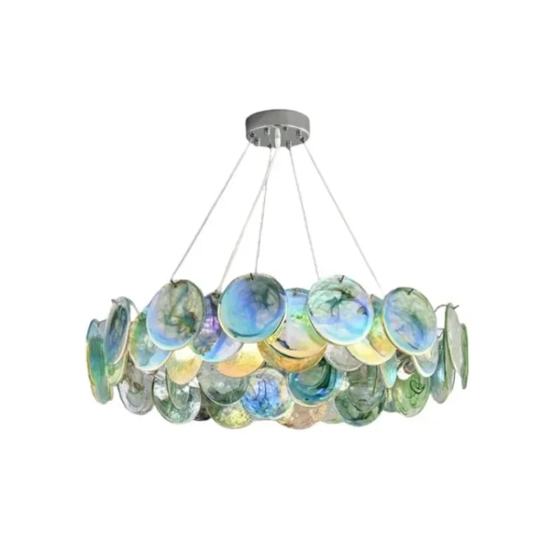 Multicolor Glass Lobby Chandelier